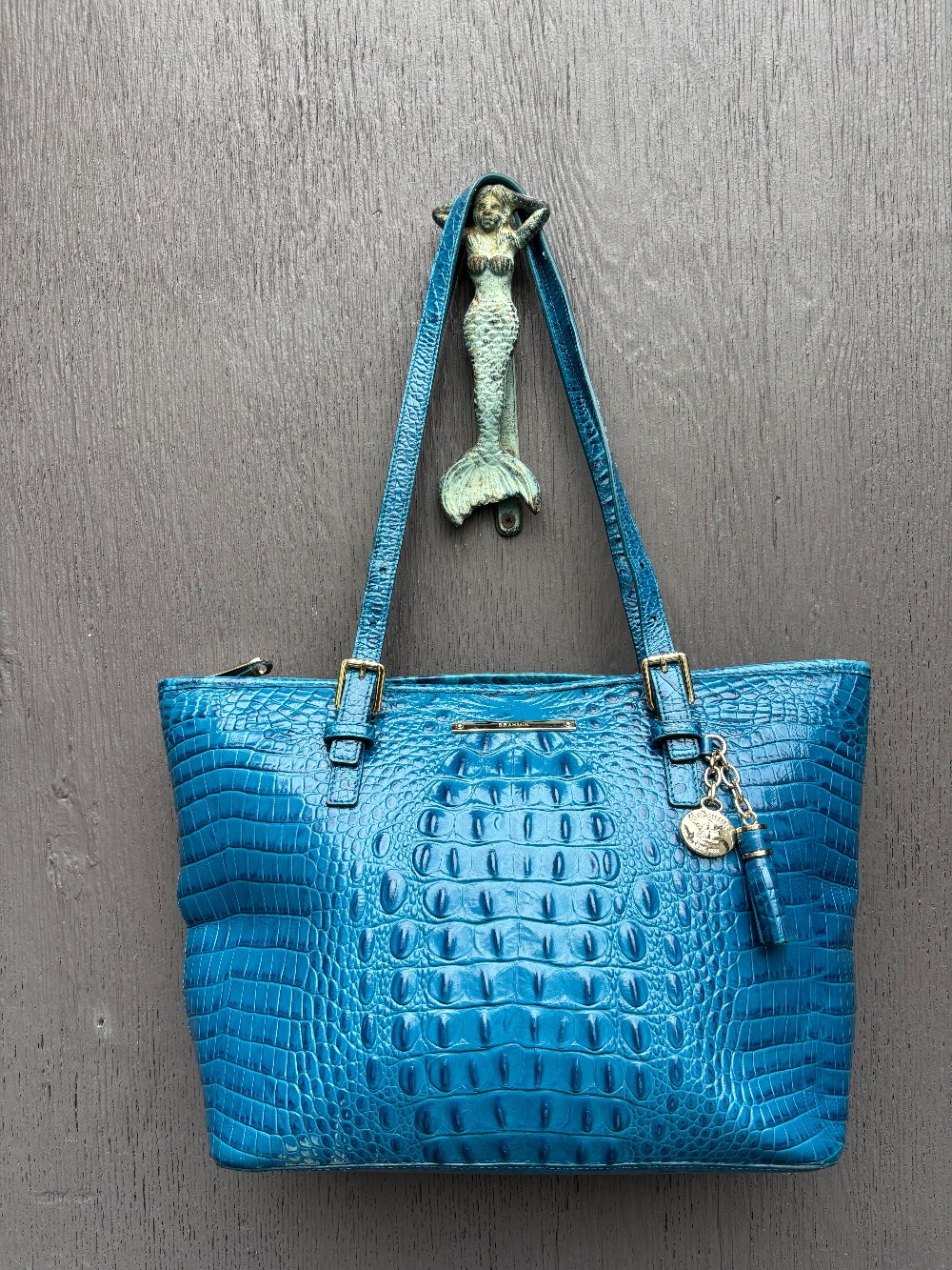 Brahmin Tote - Teal Blue