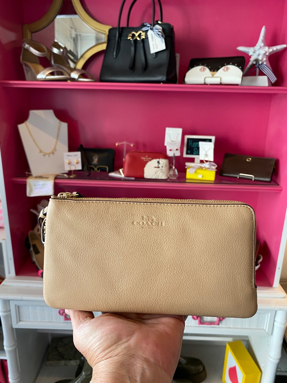 Coach Beechwood double zip wristlet NWT