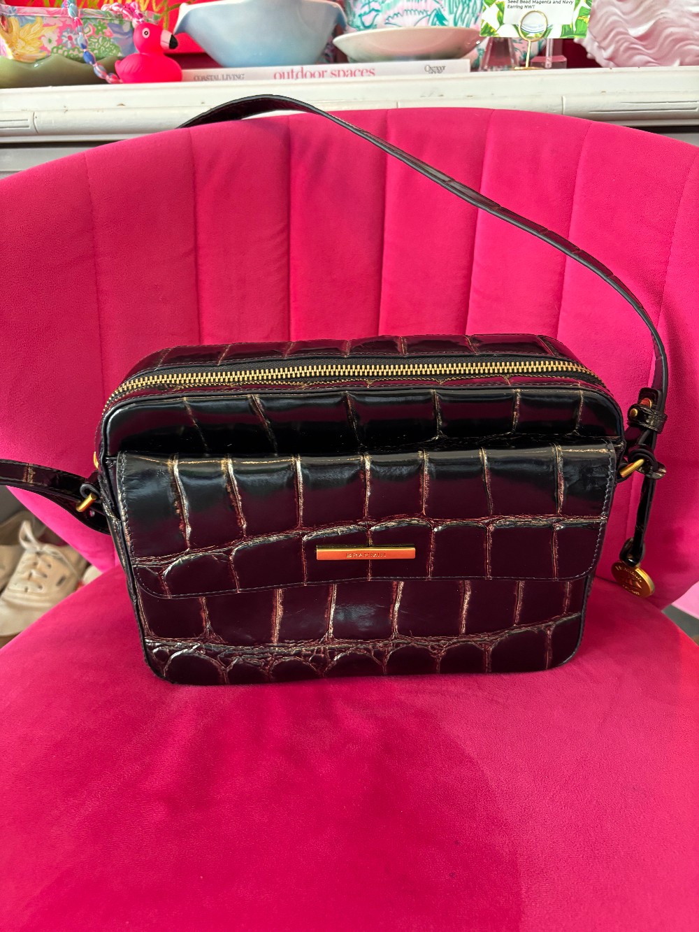 Brahmin Shea black Nerina crossbody