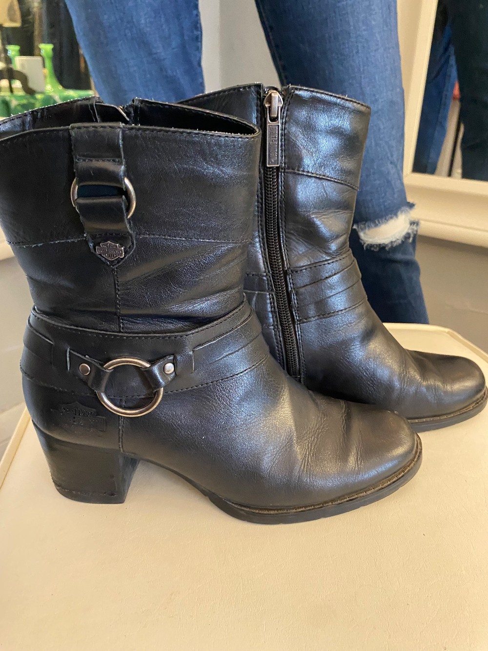 HARLEY Davidson Leather Boot Size 5 1/2