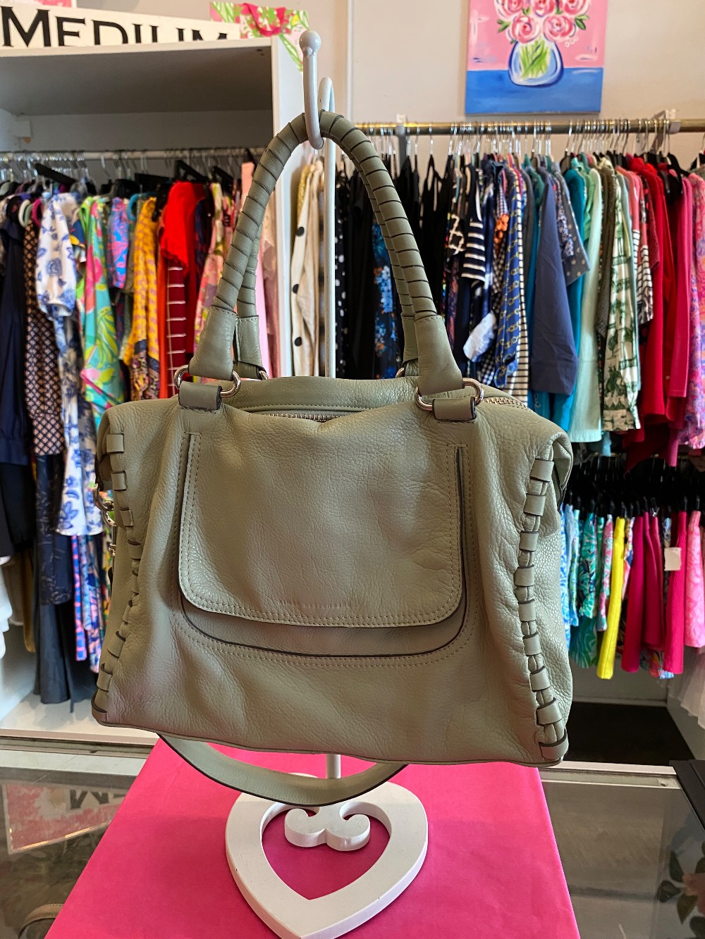 Aimee Kestenberg mint green hobo bag
