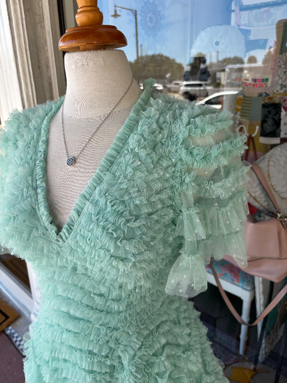 Needle & Thread turquoise tulle dress size 4