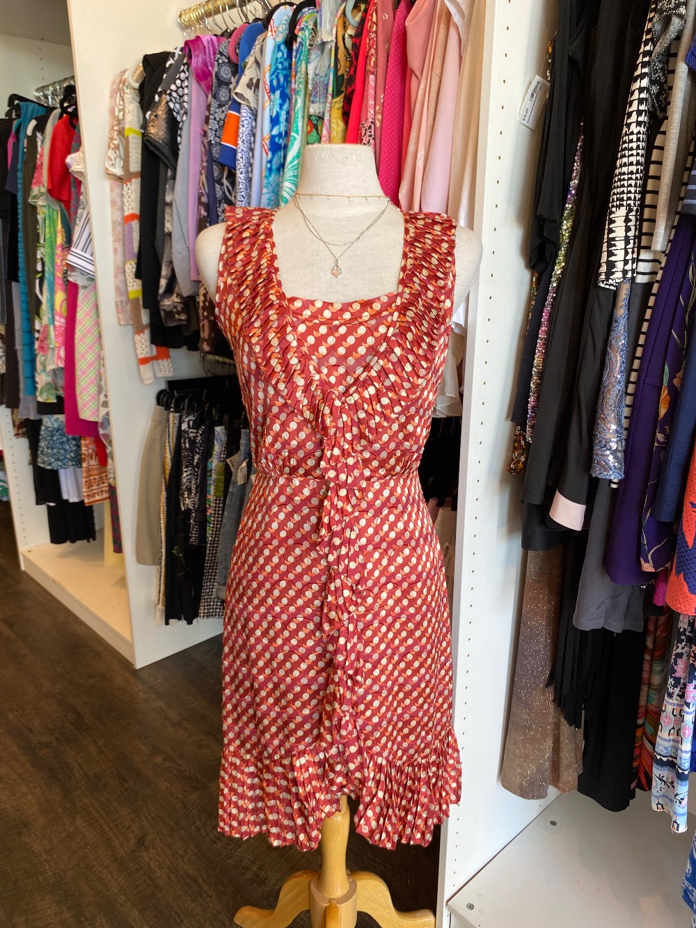 Tory Burch orange silk dress size 6