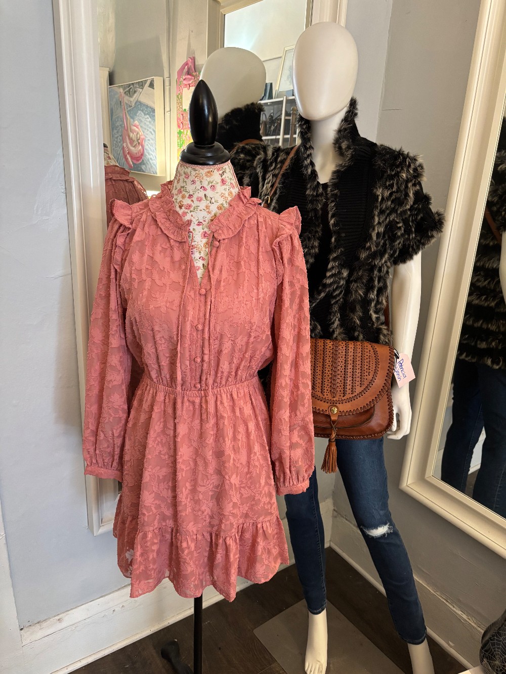 Lauren Conrad rust color dress size Mi