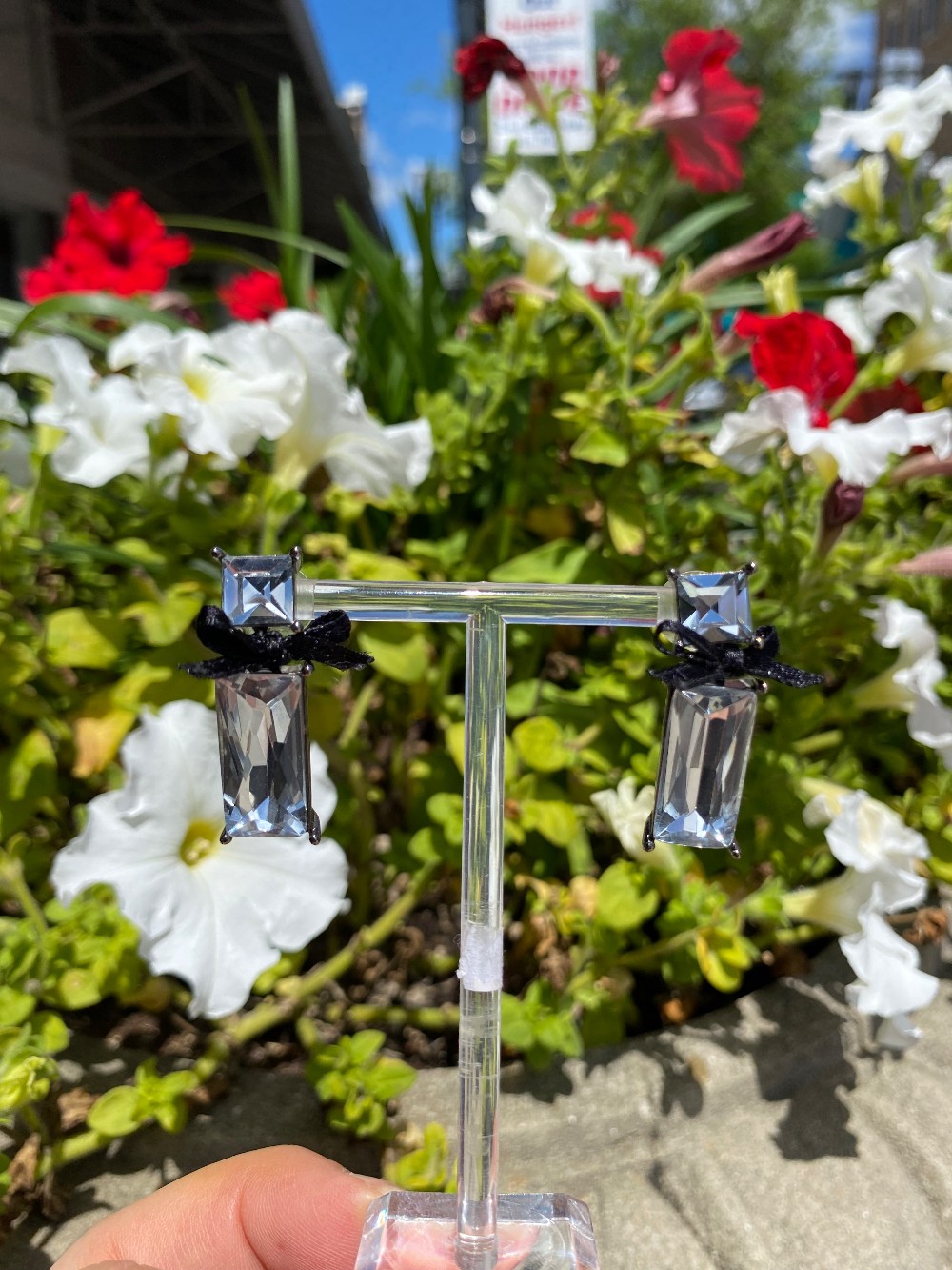 Betsey Johnson bling earrings