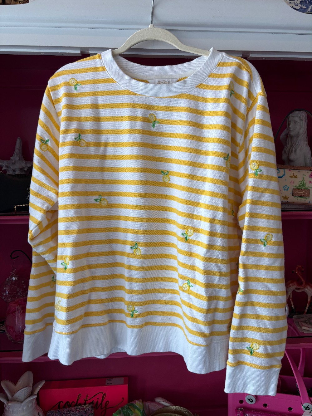 Lilly Pulitzer Make Lemonade Sweatshirt size XL