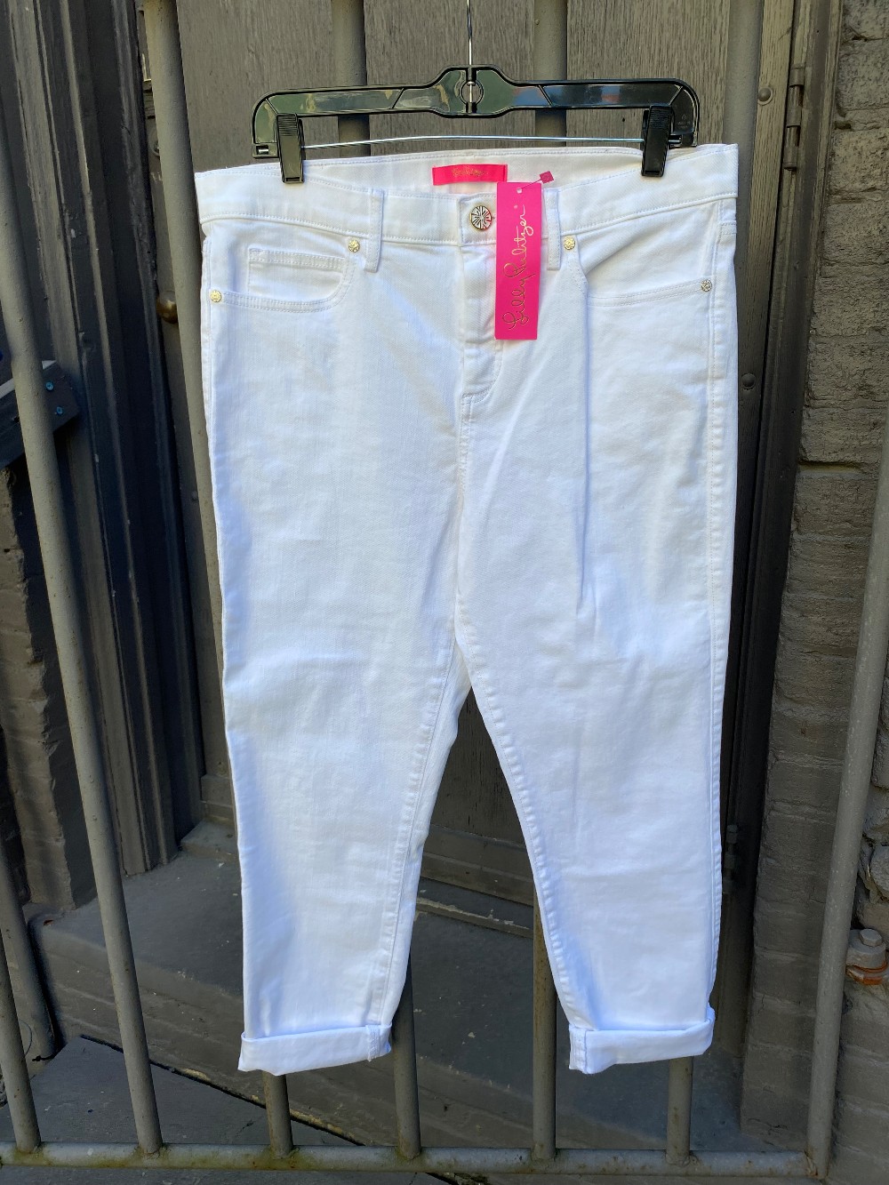 Lilly Pulitzer South Ocean High Rise white jeans size 12