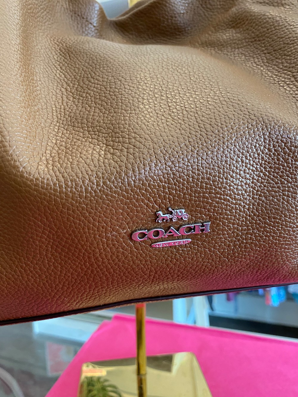 Coach Pebble Leather Scout Hobo in brown