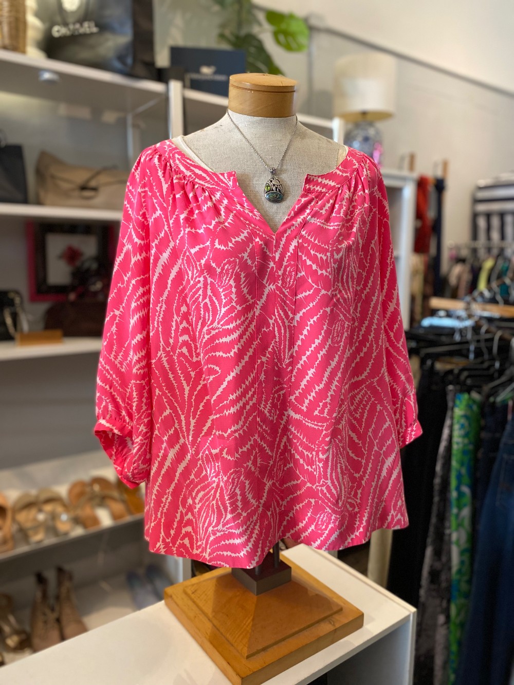 Lilly Pulitzer silk Moxy blouse size XL