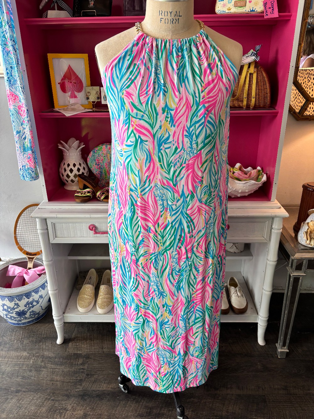 Lilly Pulitzer Bigham halter maxi dress size XL