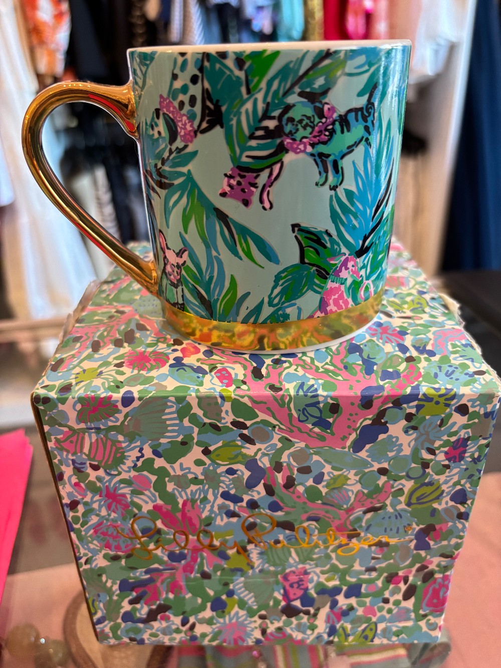 Lilly Pulitzer Mug - Barking Up The Tree