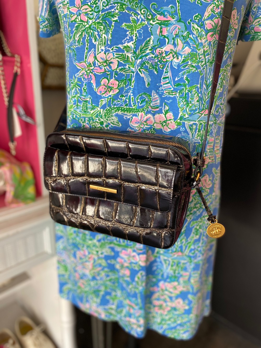 Brahmin Shea black Nerina crossbody