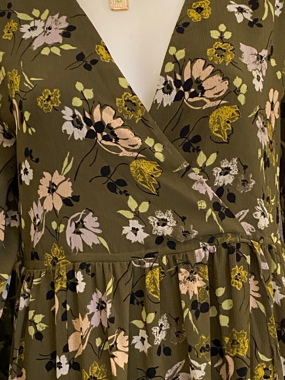 Madewell Green Floral dress Size M
