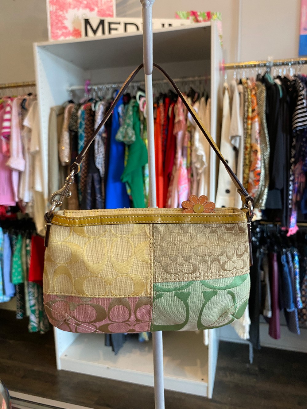 Coach vintage patchwork daisy handbag