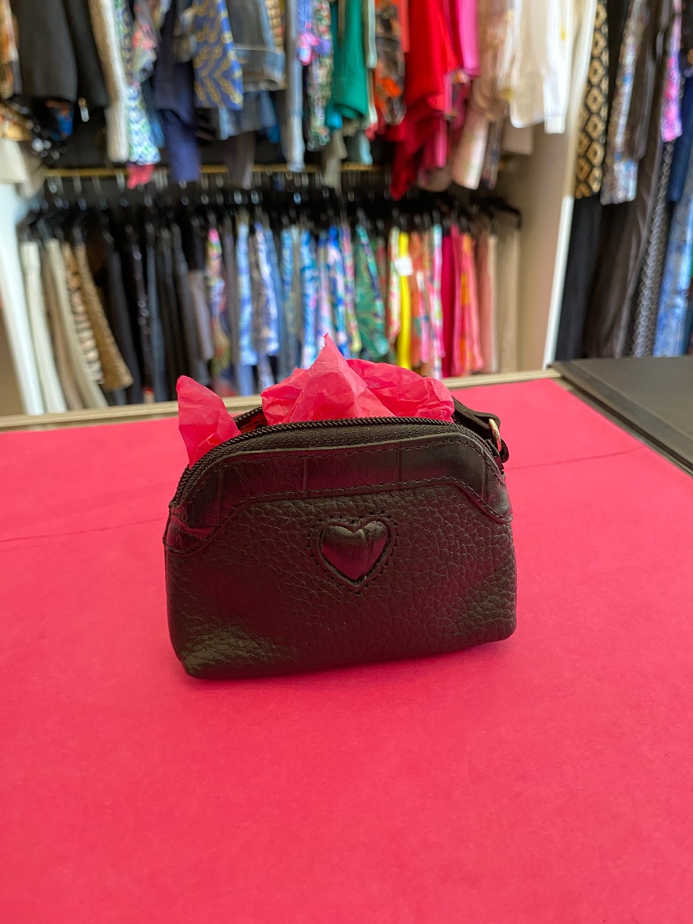 Brighton black leather coin purse