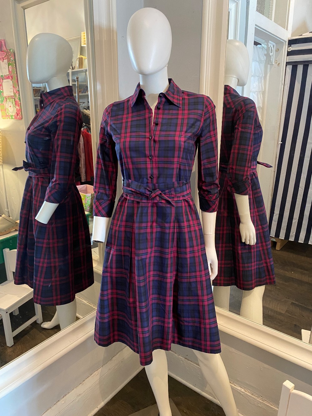Talbots Vintage Tartan Dress size 2p
