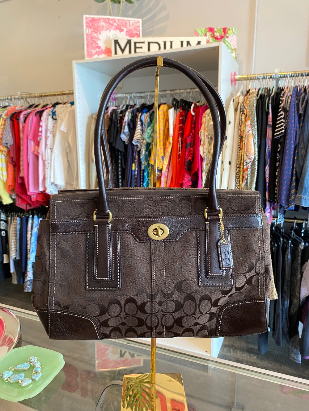 Coach Y2K Hampton signature Jacquard bag