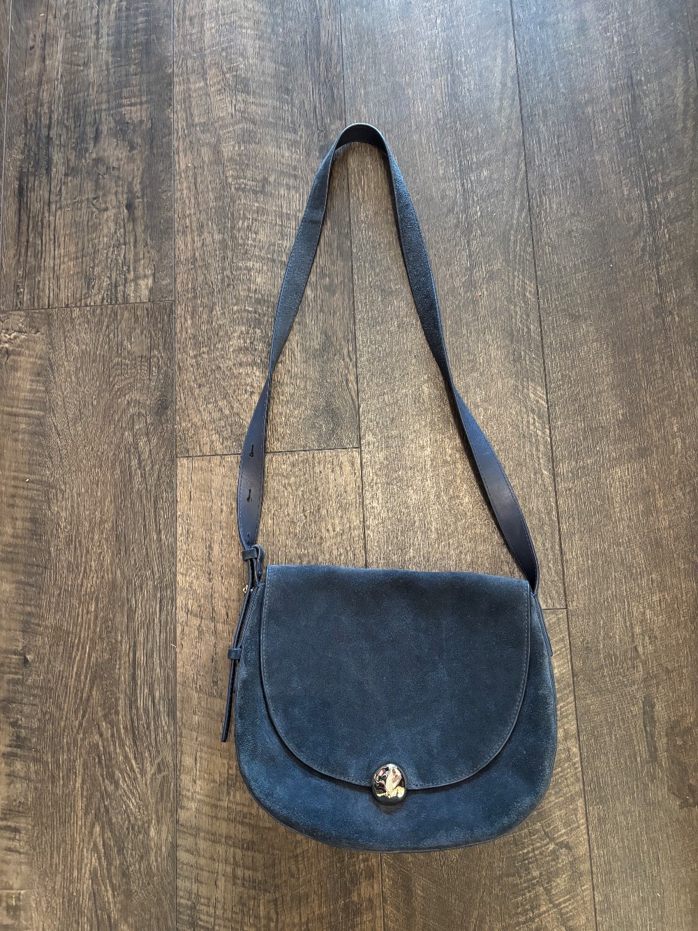 Madewell Navy Blue Suede Crossbody