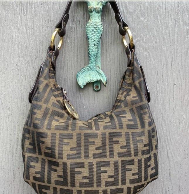 Fendi Zucca Chef Tobacco Hobo in Brown