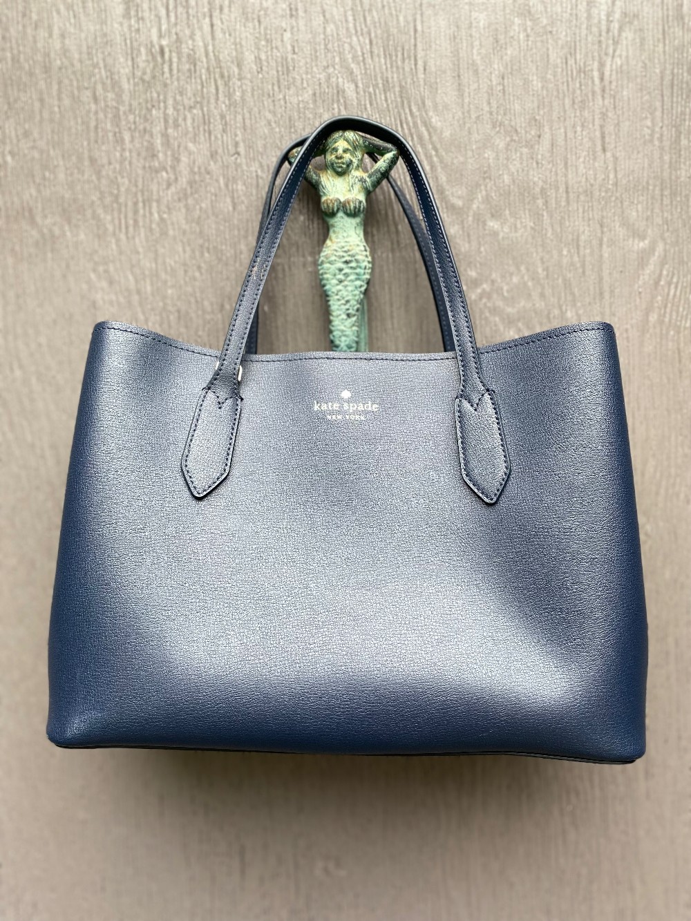 Kate Spade Harper satchel in navy blue