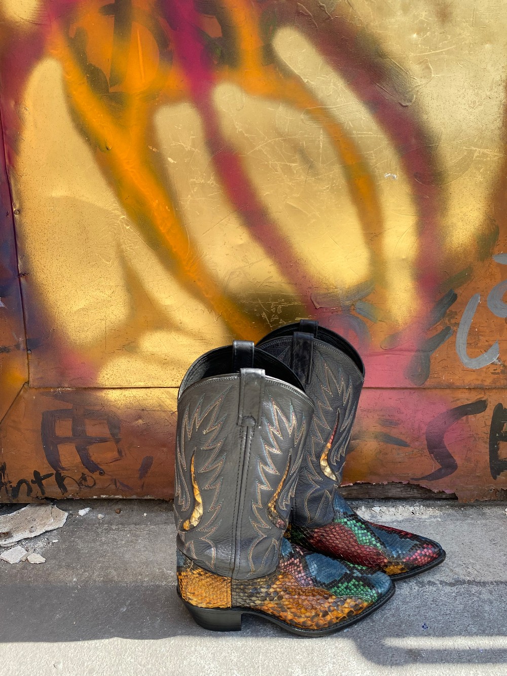 Dan Post Rainbow Python Boots size 8