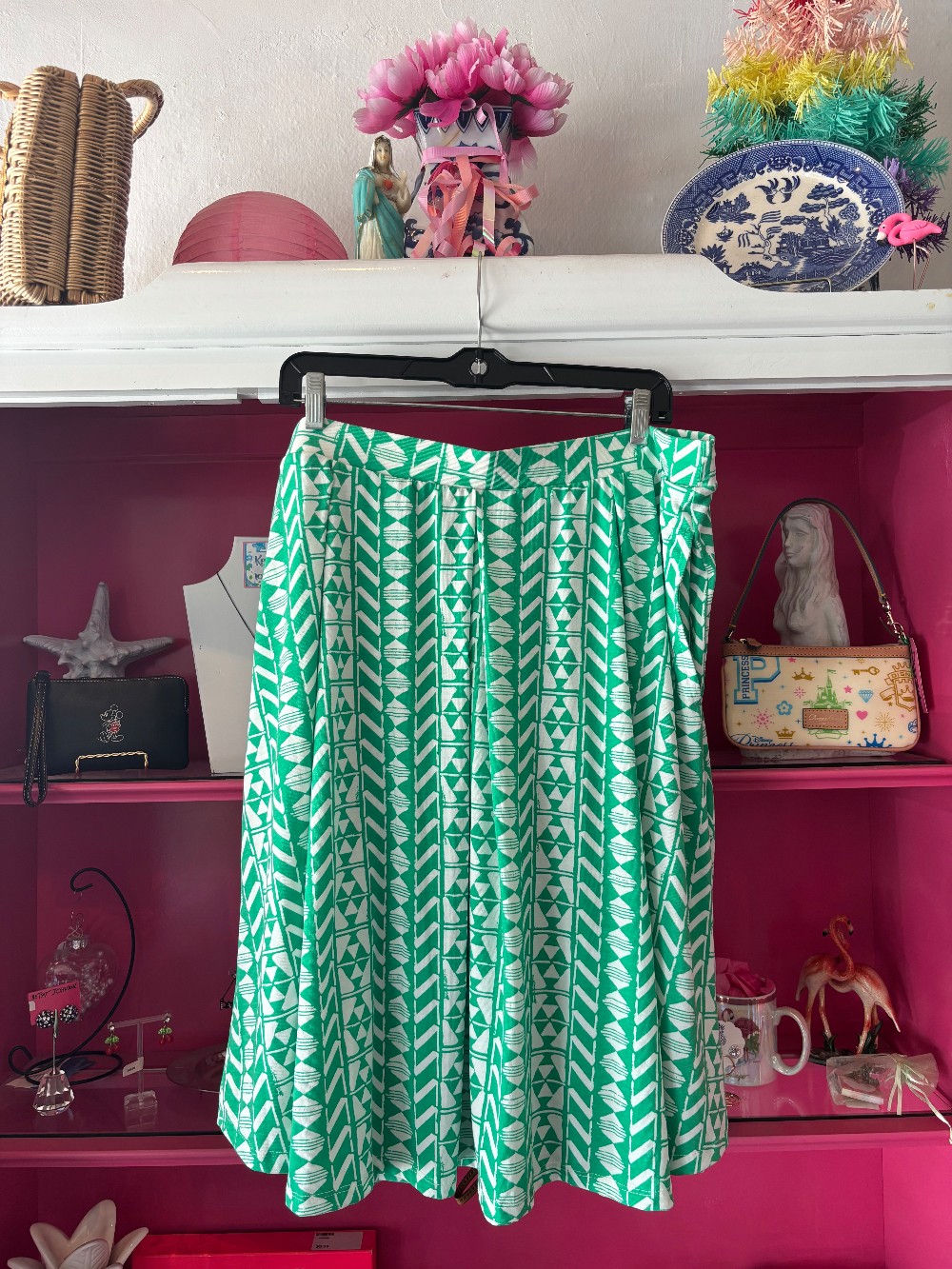 Luluroe size 3X skirt green/white