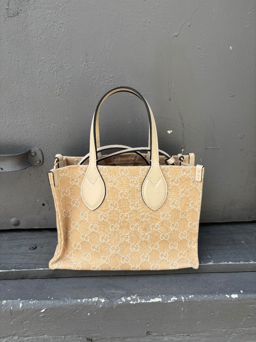 Gucci Denim Ophidia GG medium tote