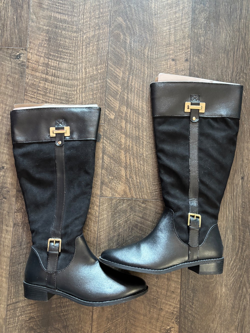 Karen Scott black boots size 8 wide calf