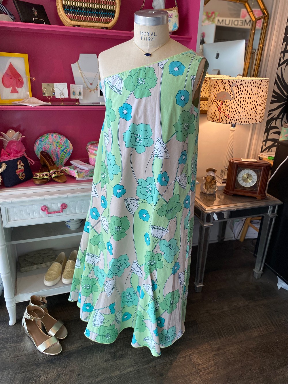 Hyacinth House Sabine green floral dress size XL