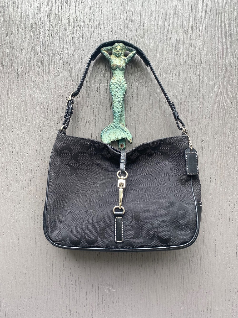 Coach Chelsea turn lock flap bag in off white