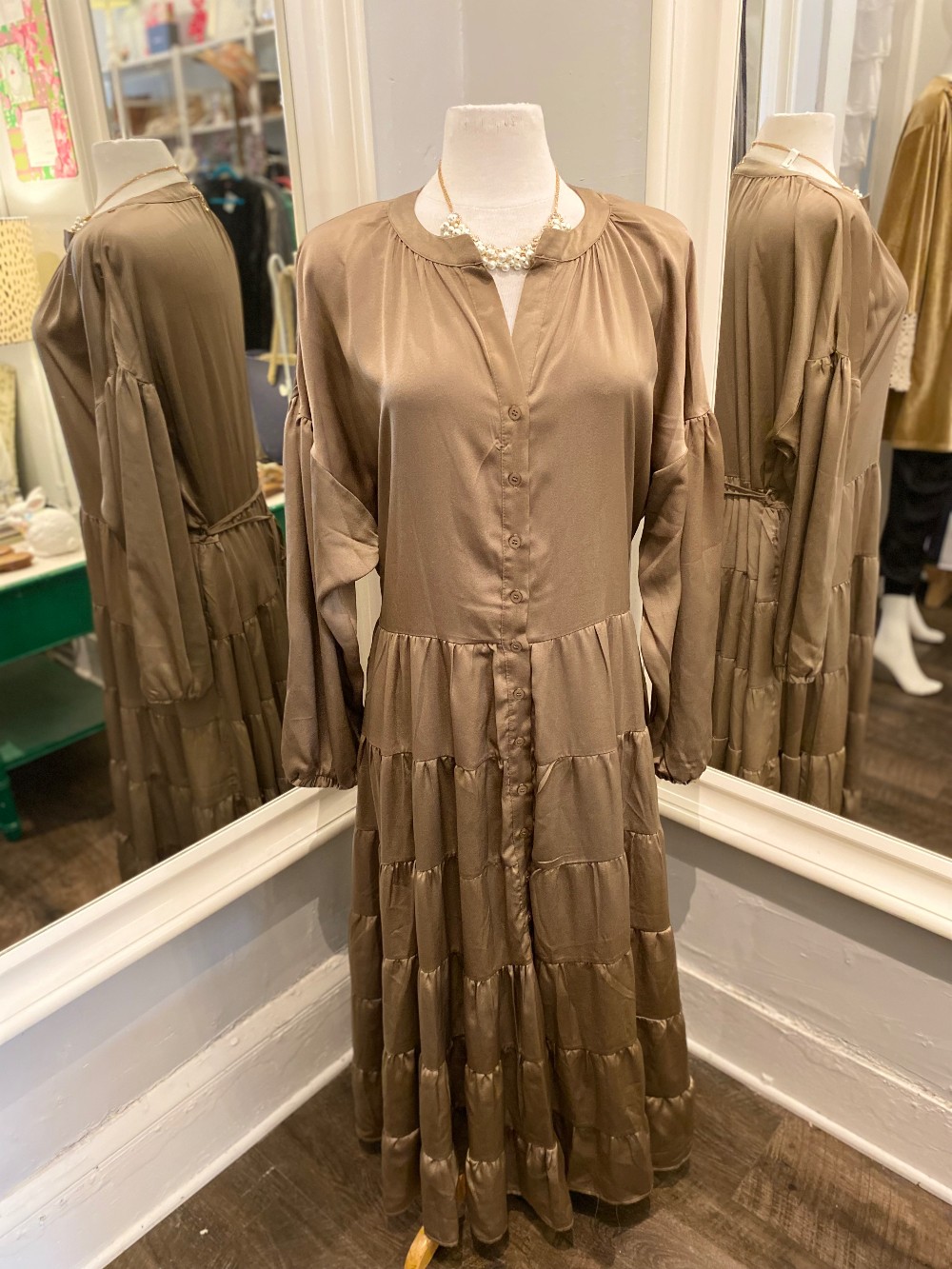 Pinch taupe midi dress size L