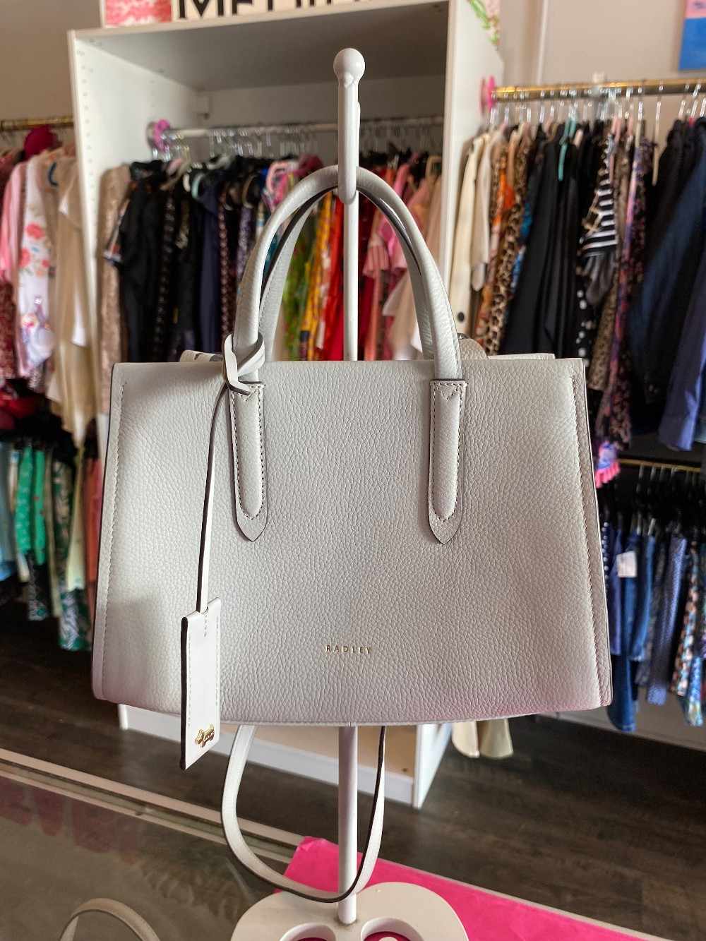 Radley London grey Arlington Court small leather satchel