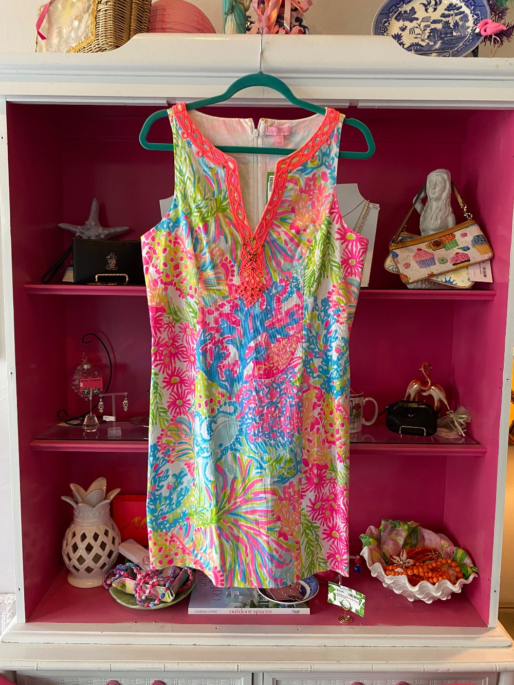 Lilly Pulitzer Ryder Lovers Coral shift dress size 10 NWT