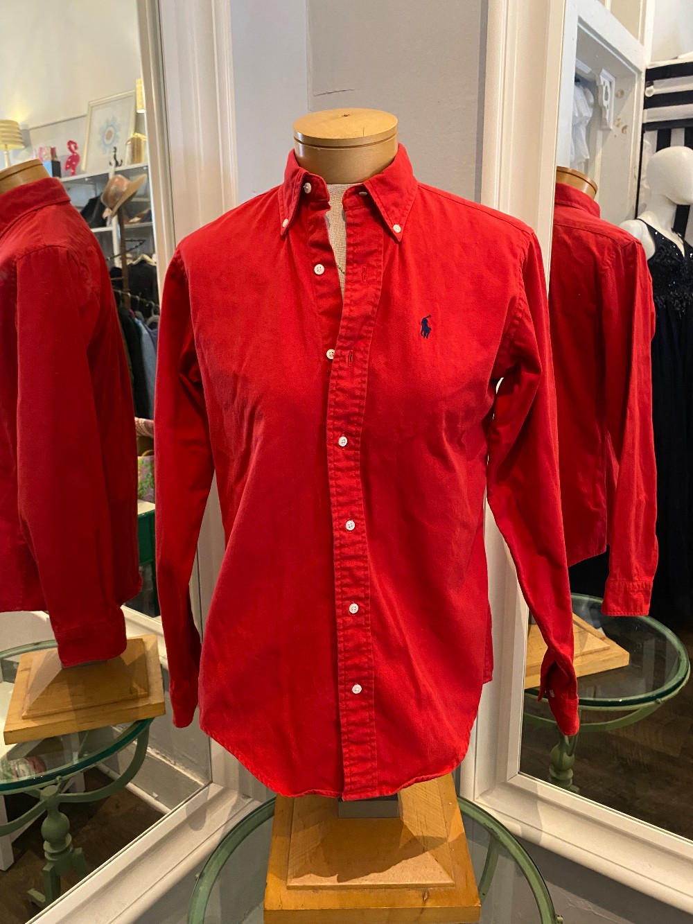 Polo Ralph Lauren red button down top size S