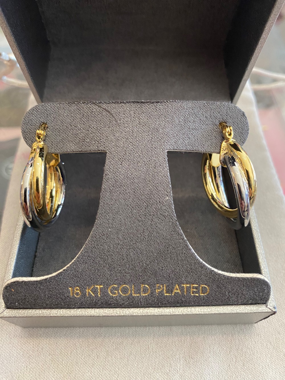 Lussoro 18K gold plated hoops earrings