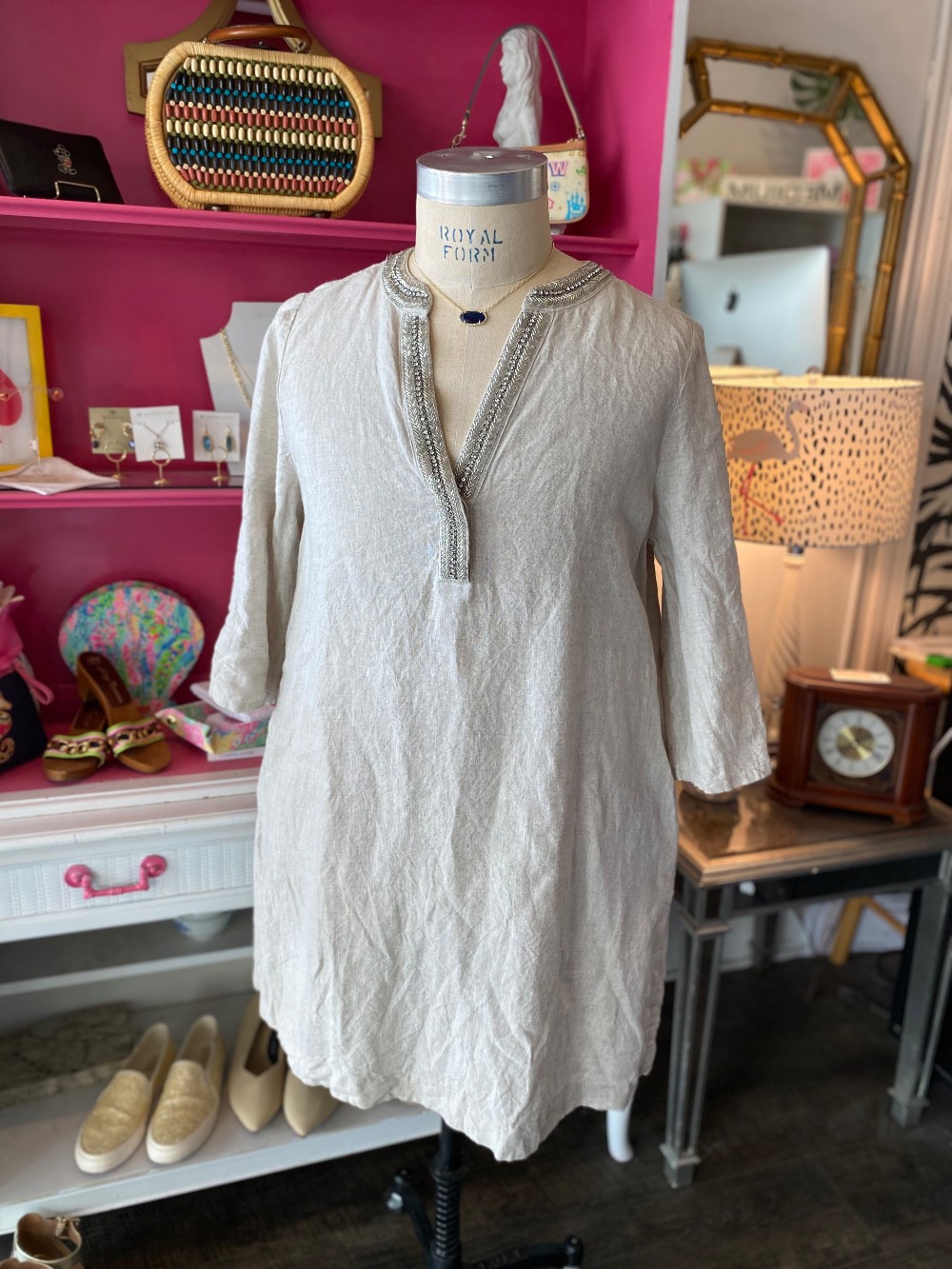Chico's linen tunic dress size 16