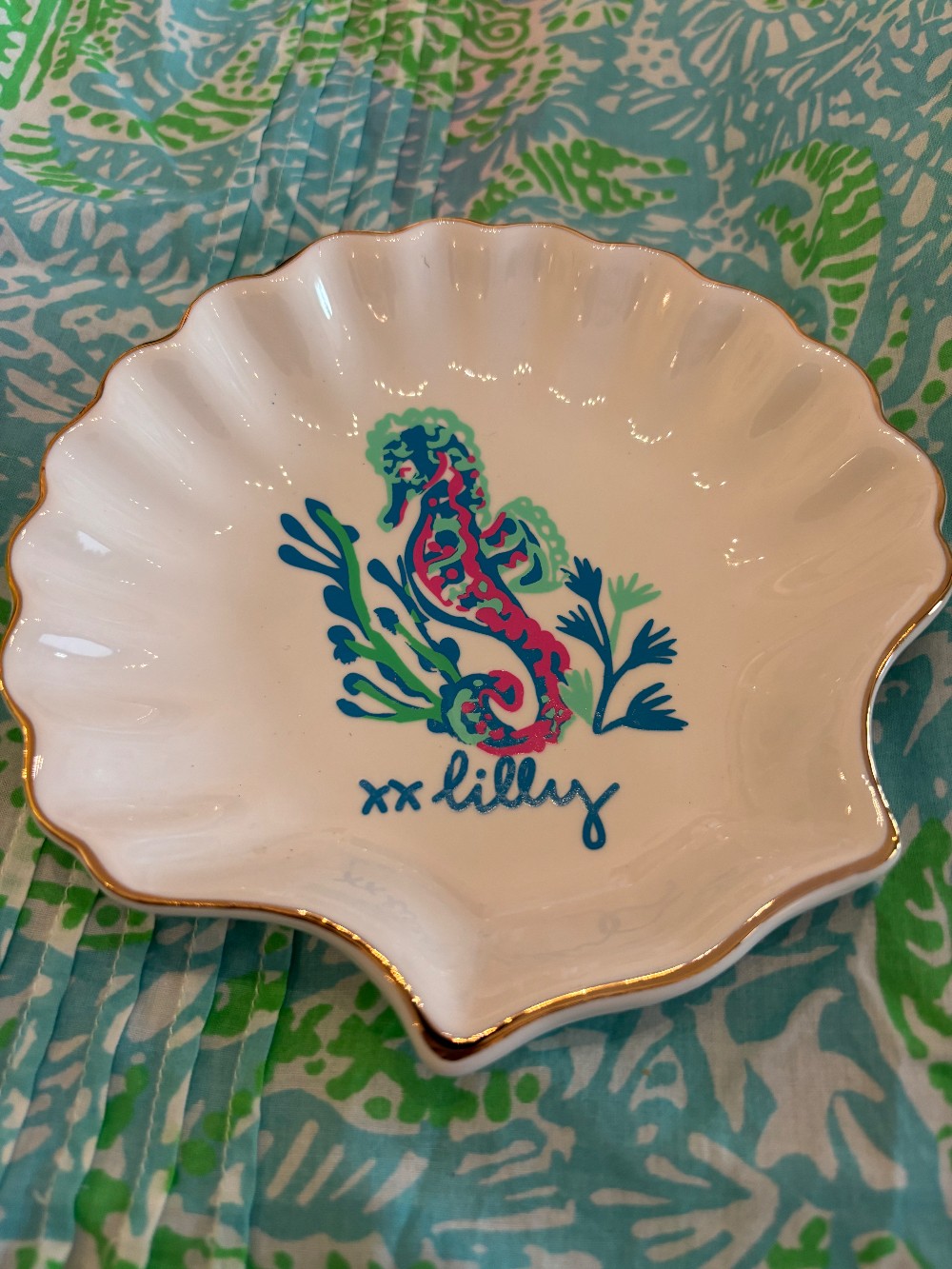 Lilly Pulitzer Trinket Dish - Seahorse