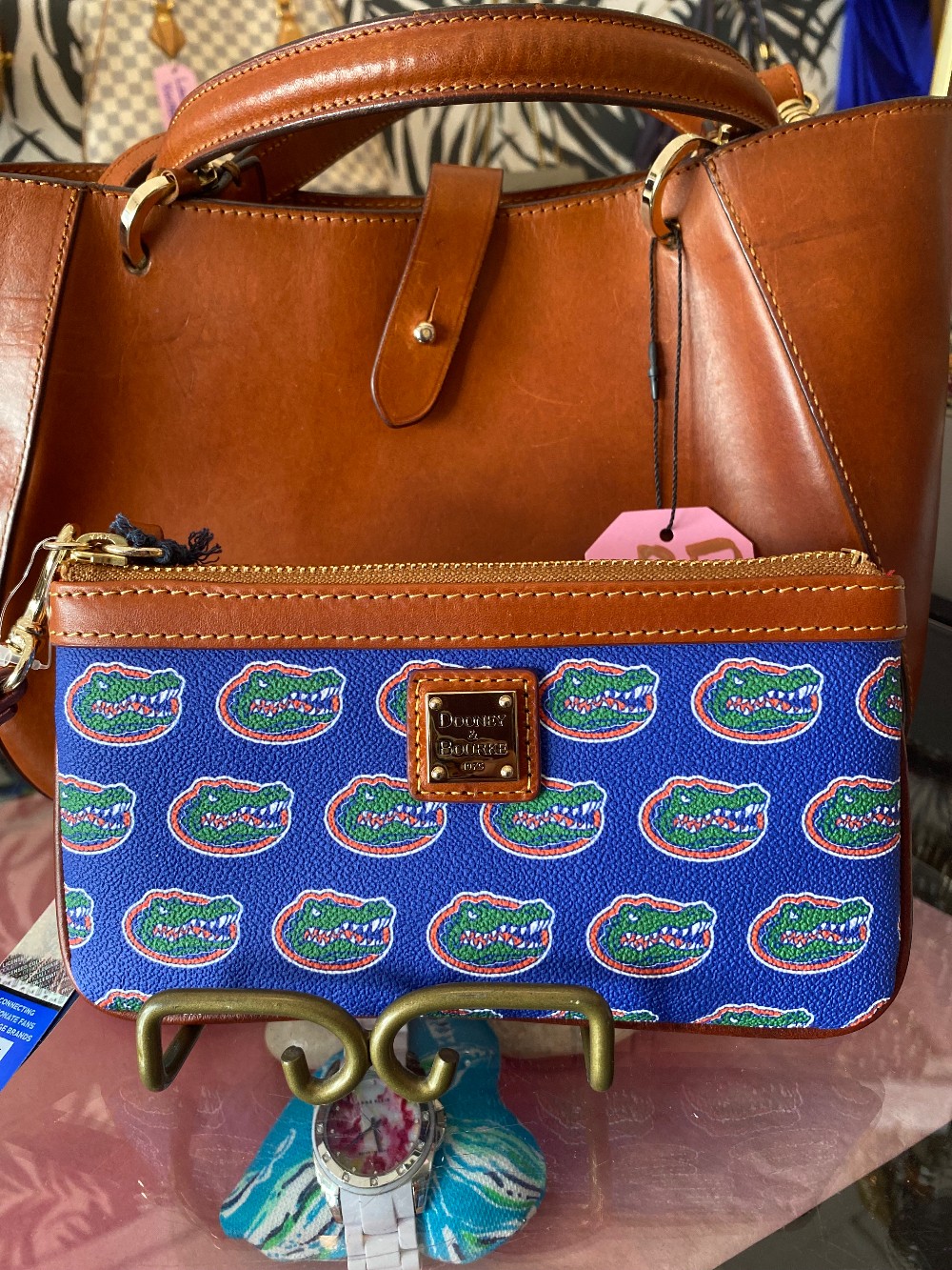 Dooney & Bourke Gator Slim Wristlet NWT
