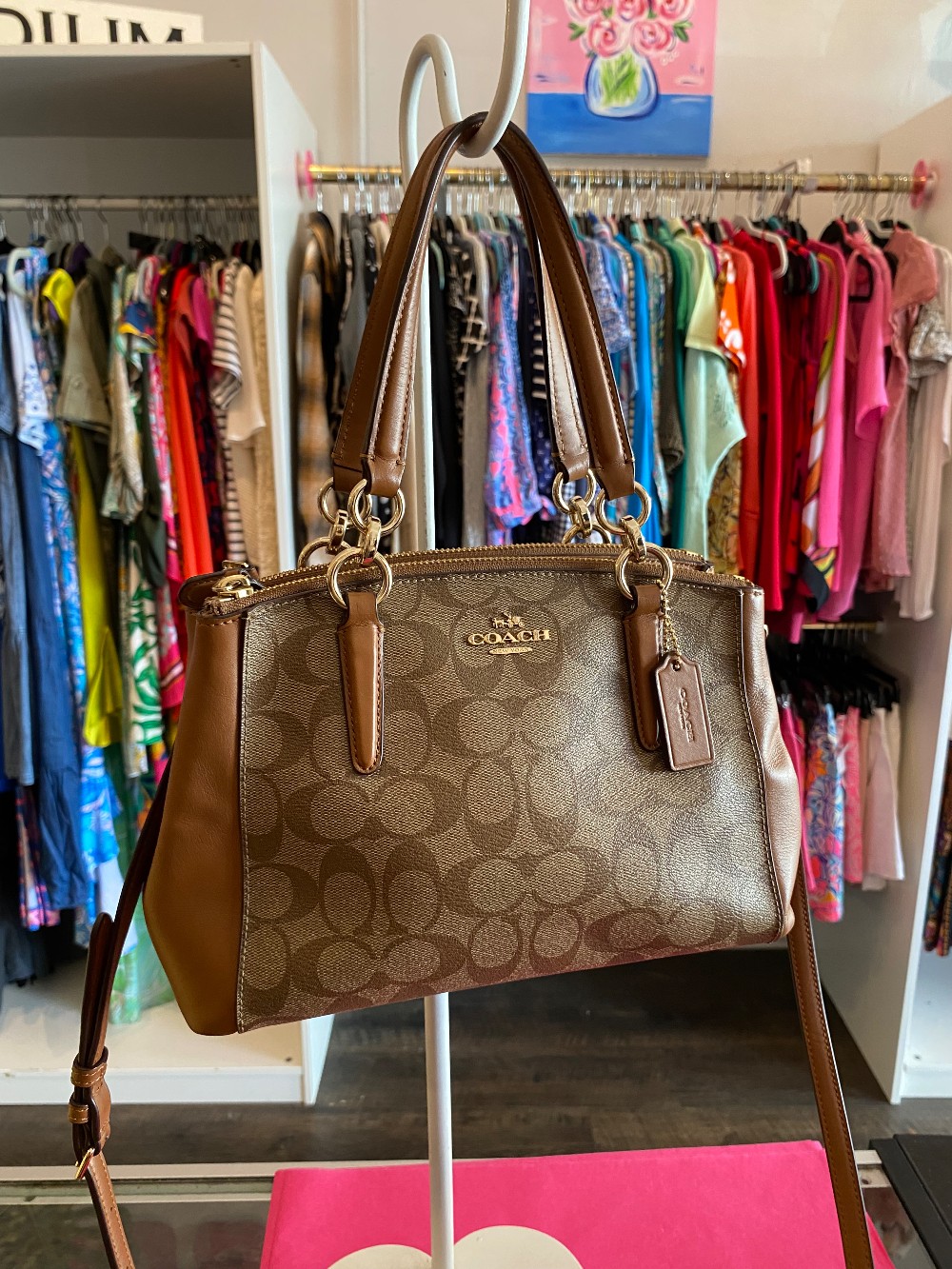 Coach mini Christie signature carryall