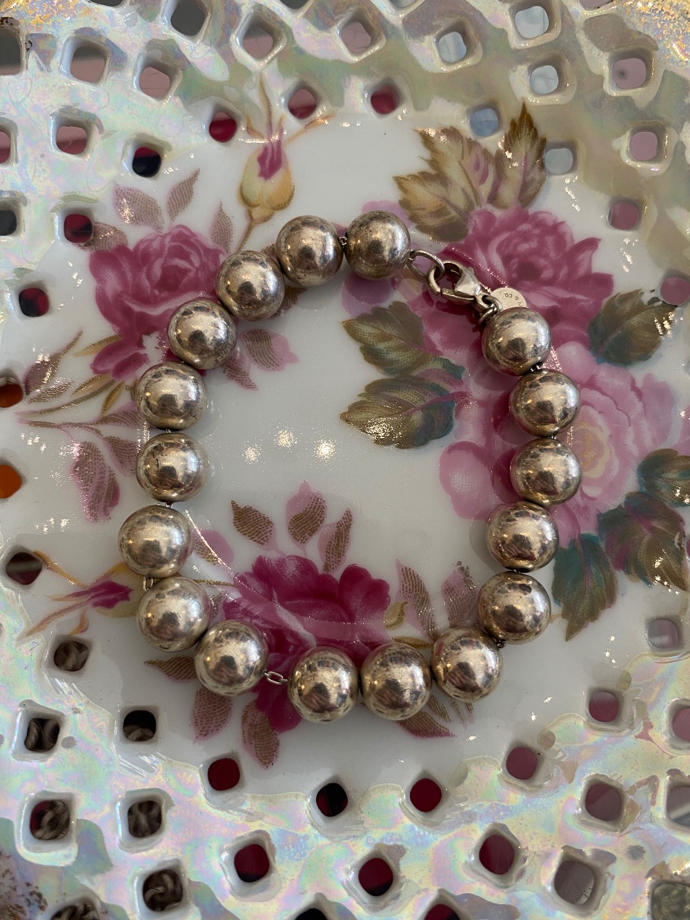 Tiffany & Co. Hardware sterling silver ball bracelet