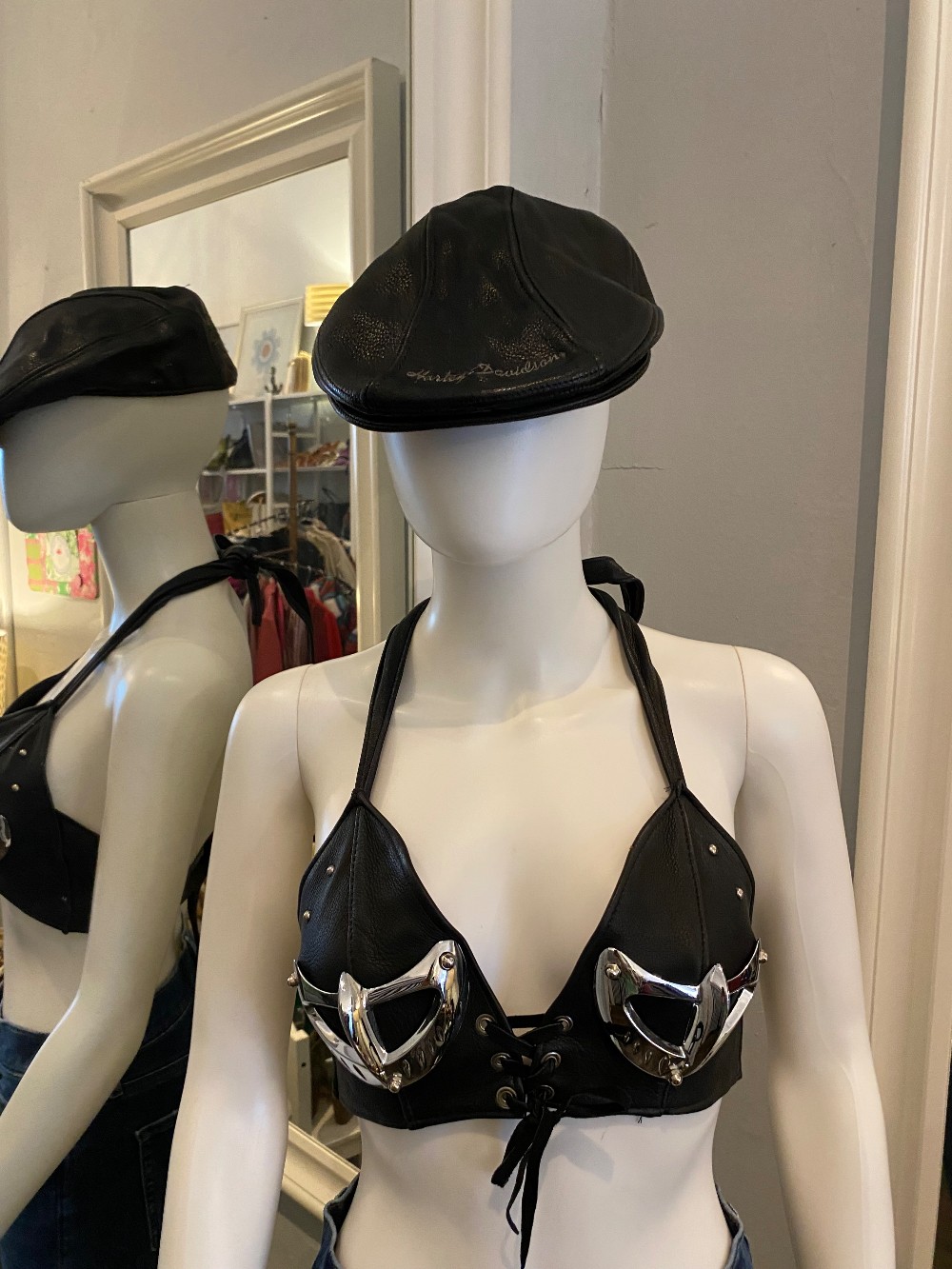 Harley Davidson vintage leather cabbie