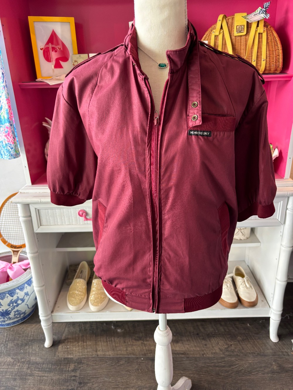 Members Only Vintage Maroon Jacket size 44 (Large)