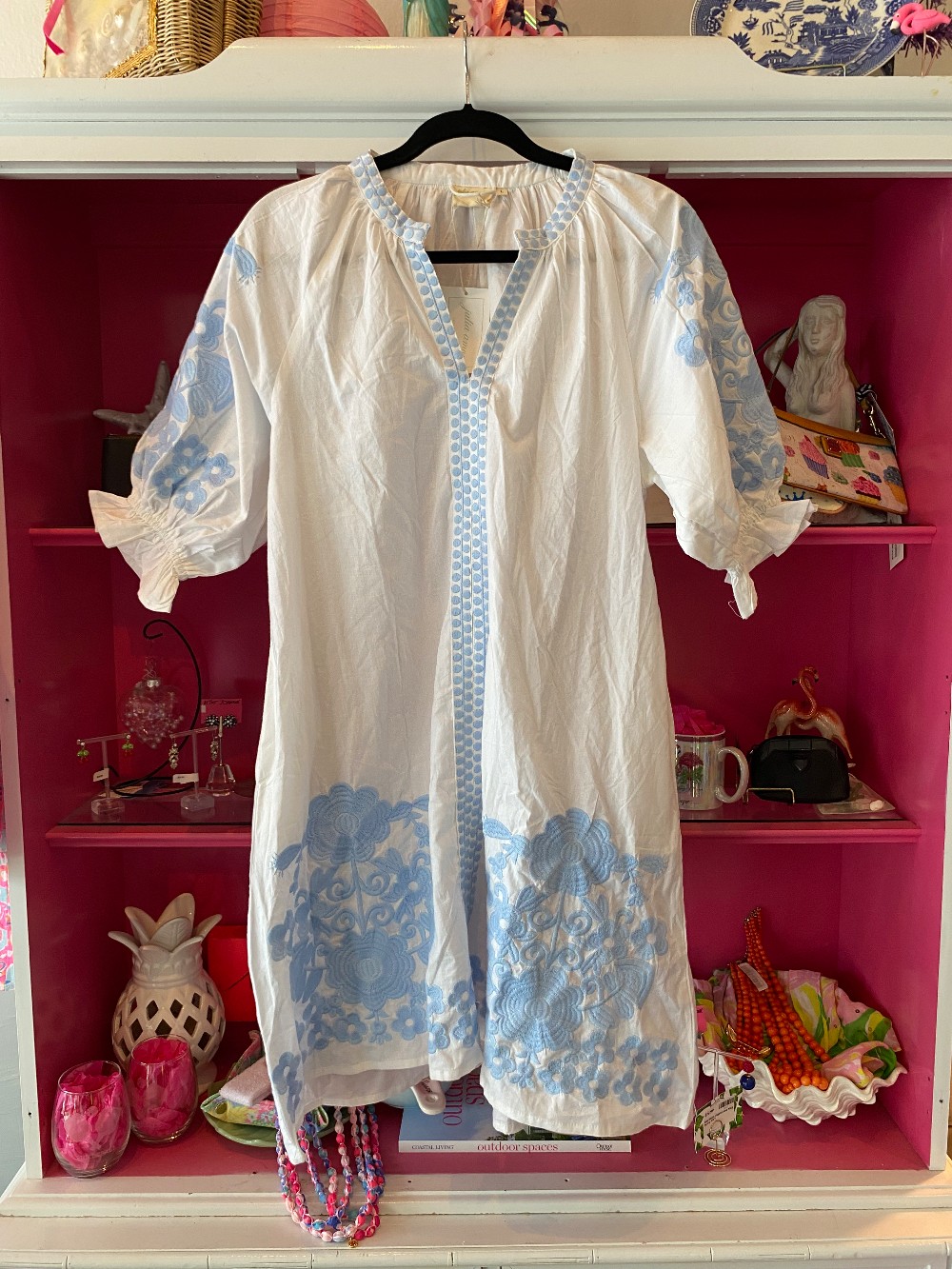 Julia Amory white floral dress size L NWT