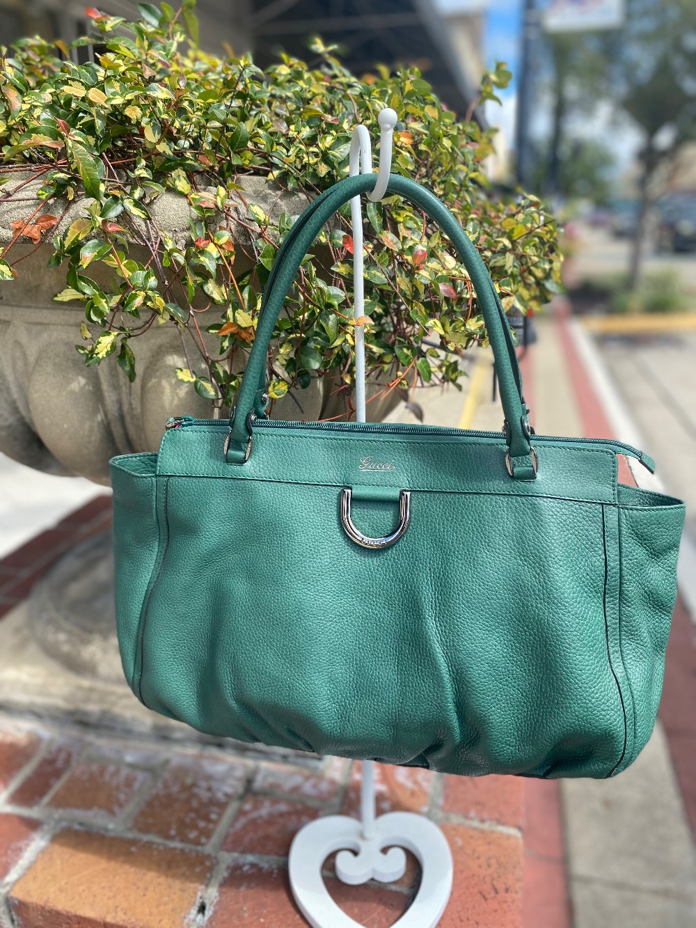 Gucci Abbey D-Ring handbag in green