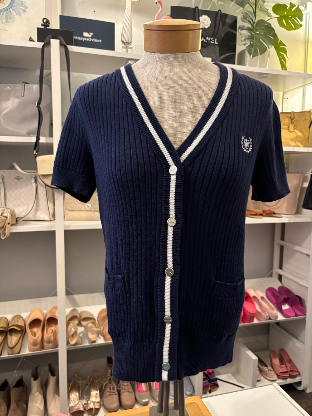 Ralph Lauren Active button front top size L
