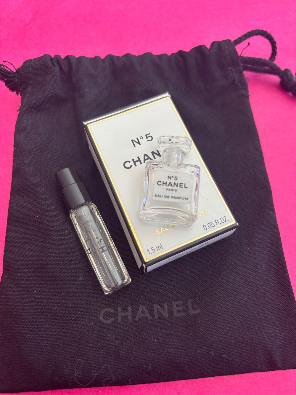 Chanel No. 5 mini in the box