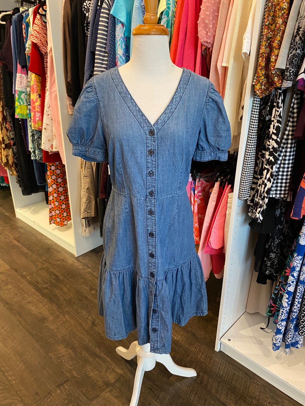 Rachel Parcell denim midi dress size 8