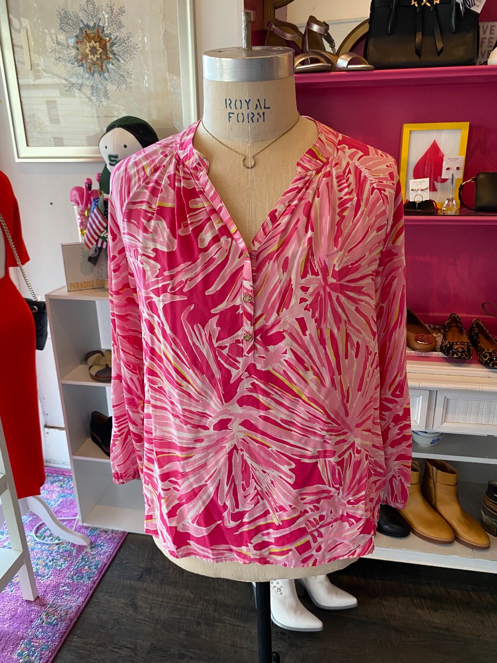 Lilly Pulitzer Silk Top size XL