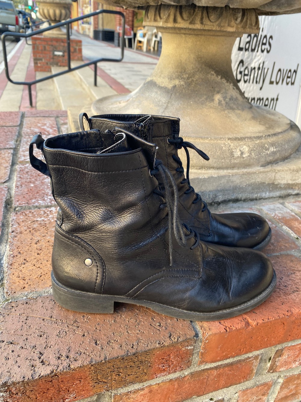 Nine West leather Moto boots size 8.5
