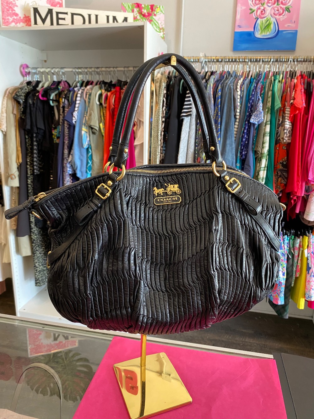 Coach Madison gathered leather tote